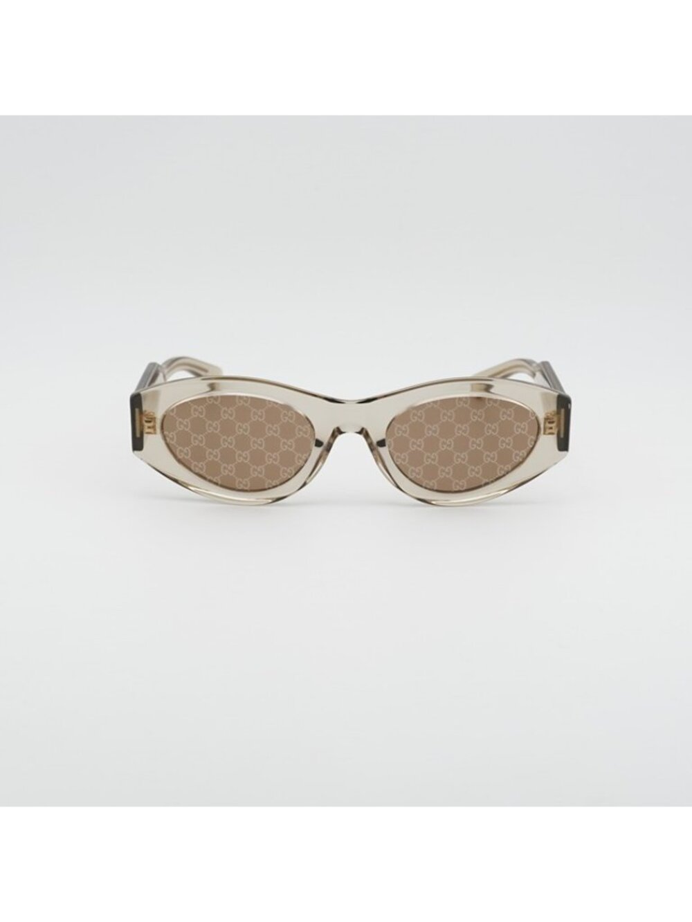 Gucci GG2065S 003 Sunglasses Yellow Cat Eye Frame, Brown with Logo Lenses - Picture 5 of 9